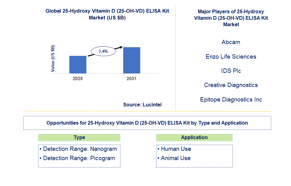 25-Hydroxy Vitamin D (25-OH-VD) ELISA Kit Market Trends and Forecast